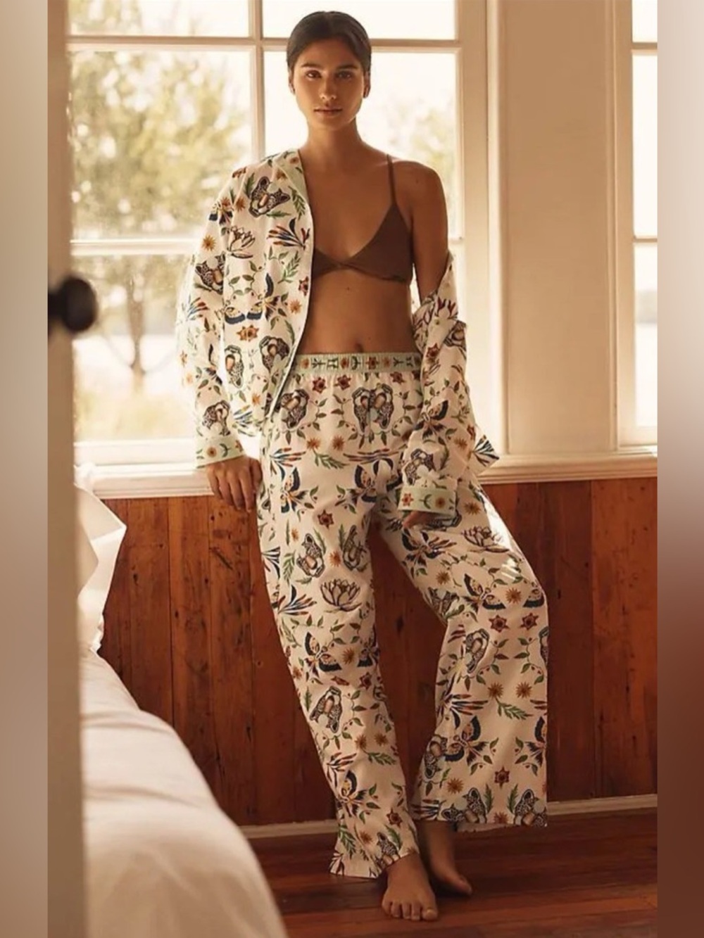 ✨ Anthropologie Cloud Flannel Pajama Pants Sz S - Picture 2 of 6